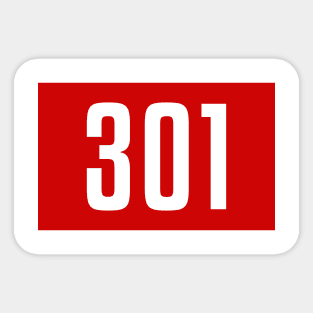 301 Red Sticker